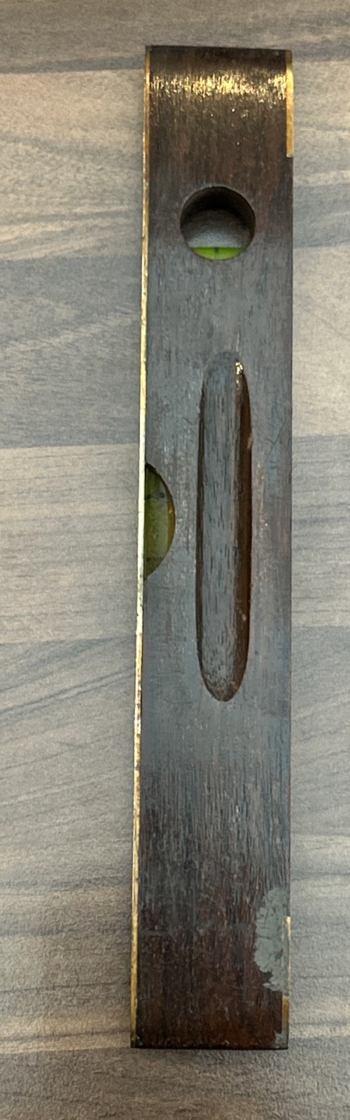 Vintage J Rabone and Sons Warranted No 1625 Torpedo Spirit Level Wood & Brass 9″