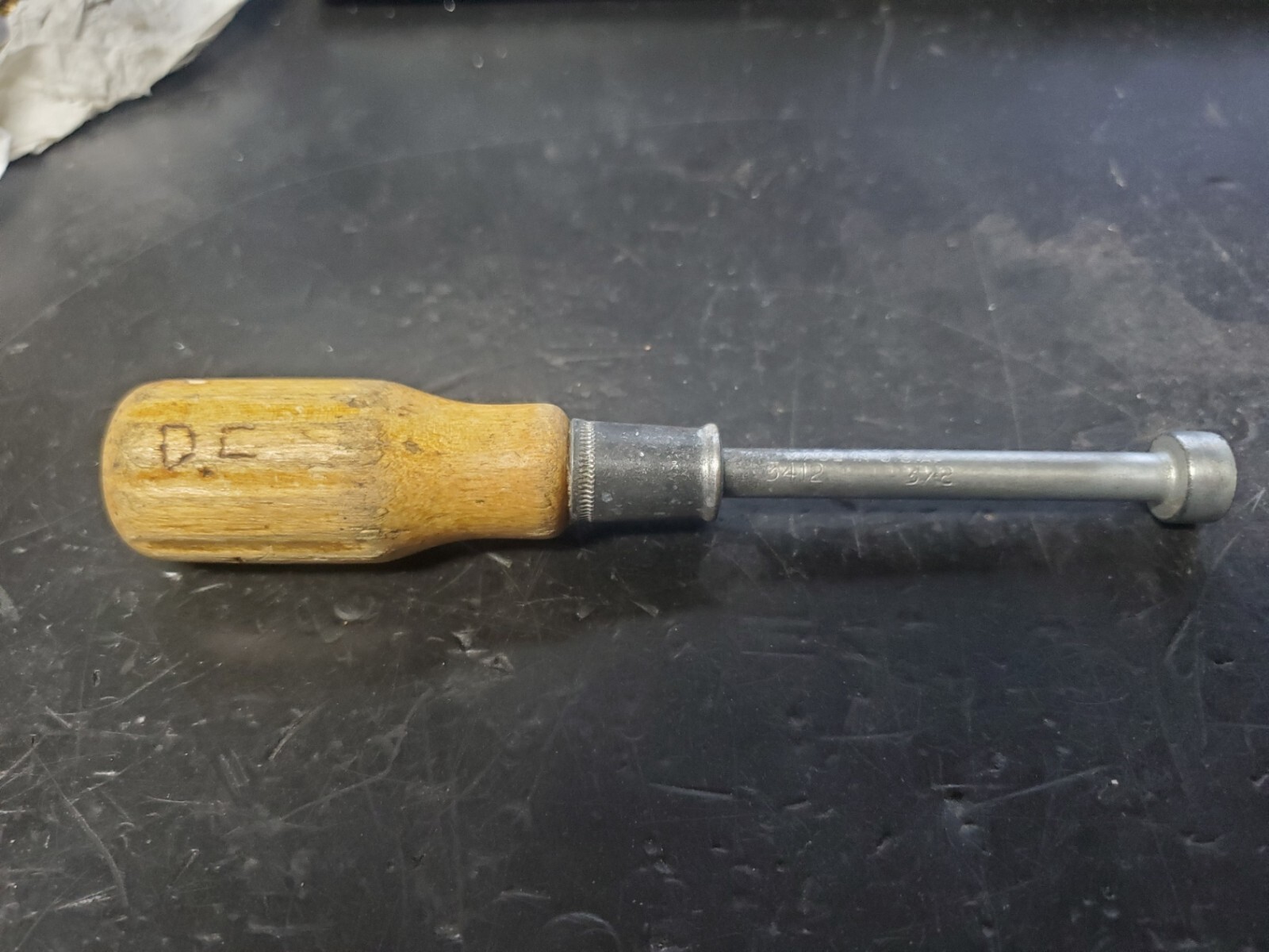 1 pc spintite #3412 wooden handle 3/8″ Walden USA vintage