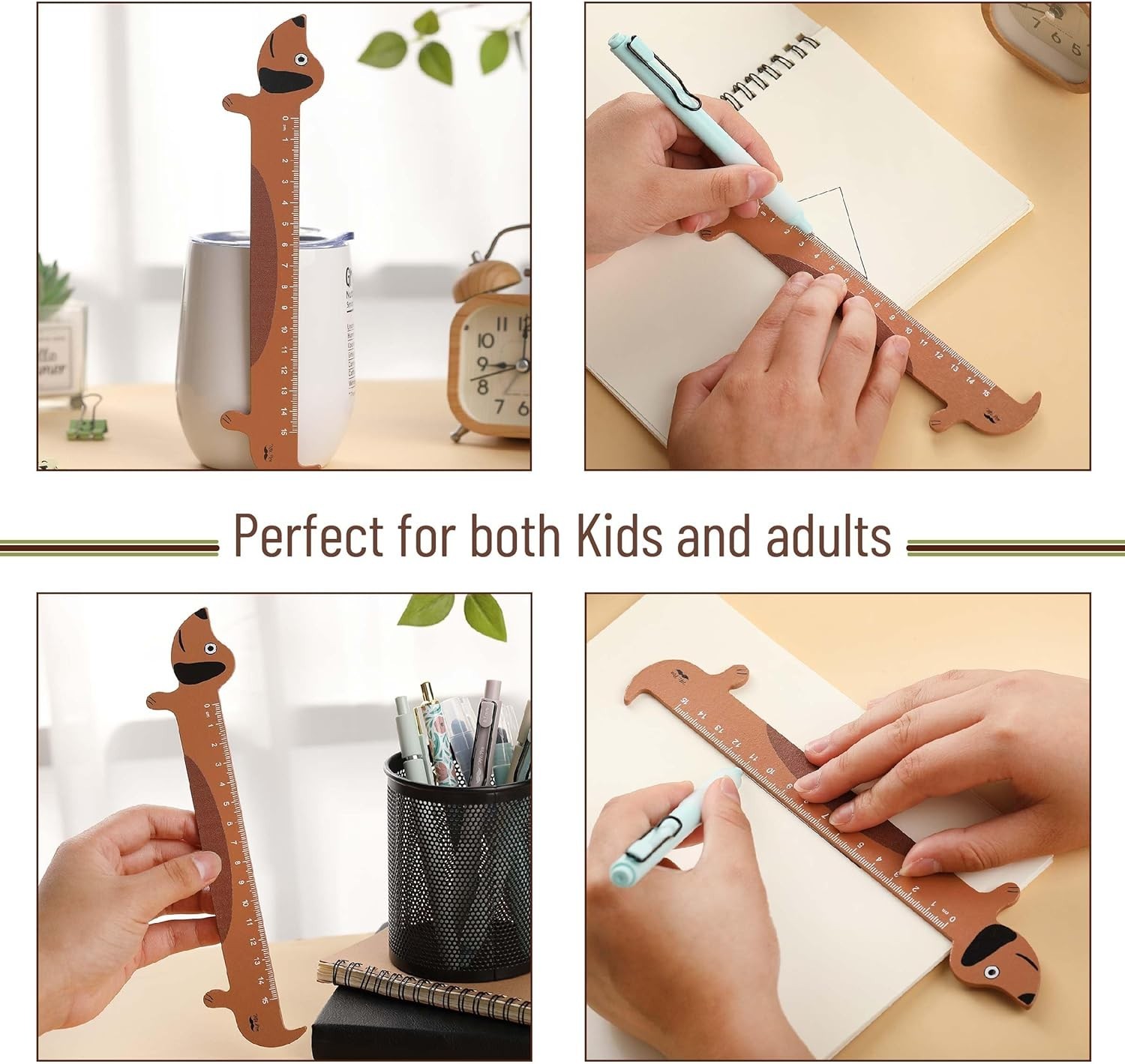 Colorful Sausage Dog Ruler, 15cm for Precise Measurements & Playful Styling