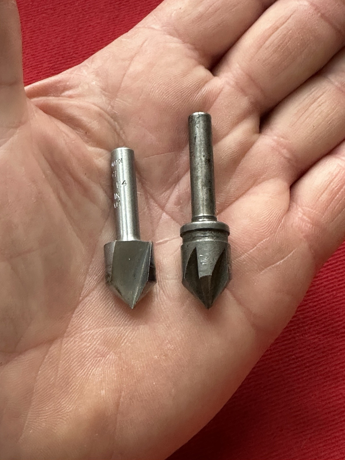 PAIR (2) VINTAGE CRAFTSMAN 1/2” DRILL COUNTERSINK BITS 1 FOR STEEL – 1 FOR WOOD