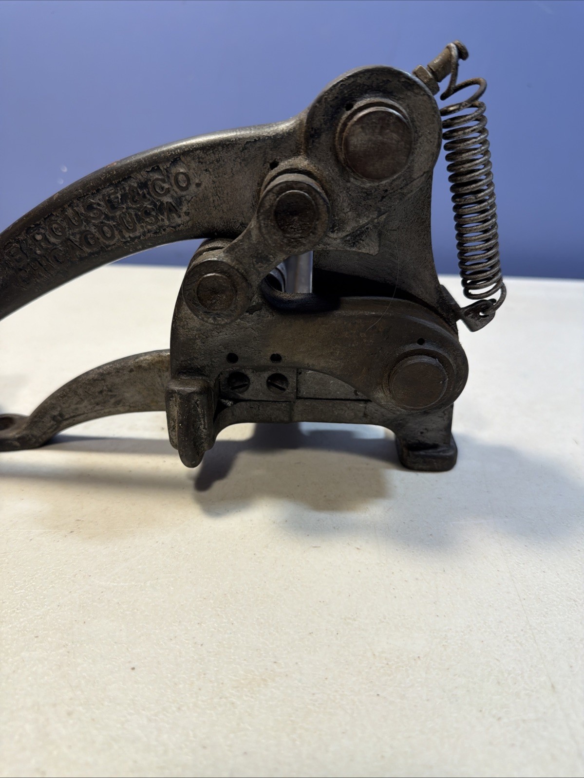 H.B. Rouse & Co. Chicago – Printer’s Tool Slug Cutter Cast Iron-Pat May 22, 1900