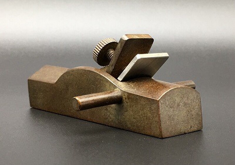 Vintage Solid Brass Coffin Smoothing Wooden Plane Tea Zen Table Decor