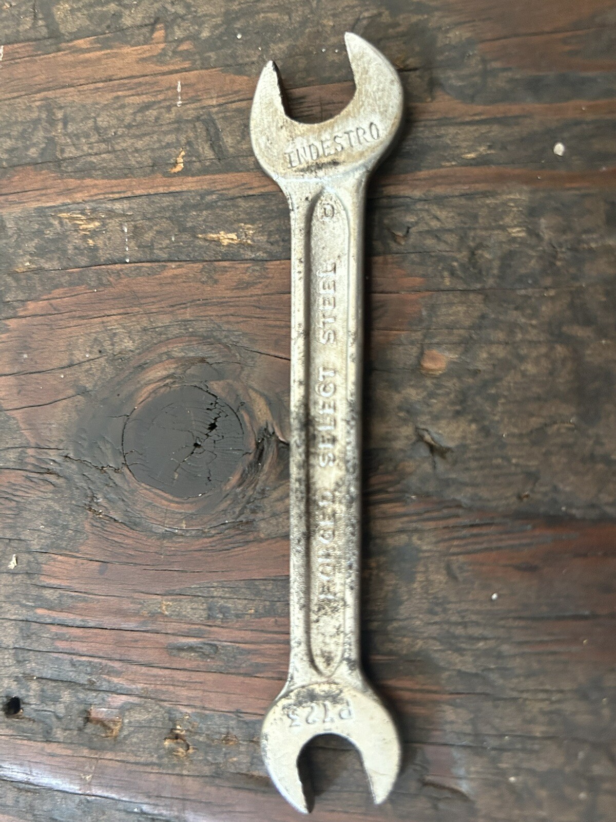 Indestro Drop Forged Select USA P723 Open End SAE Wrench 3/8 & 7/16″ Vintage