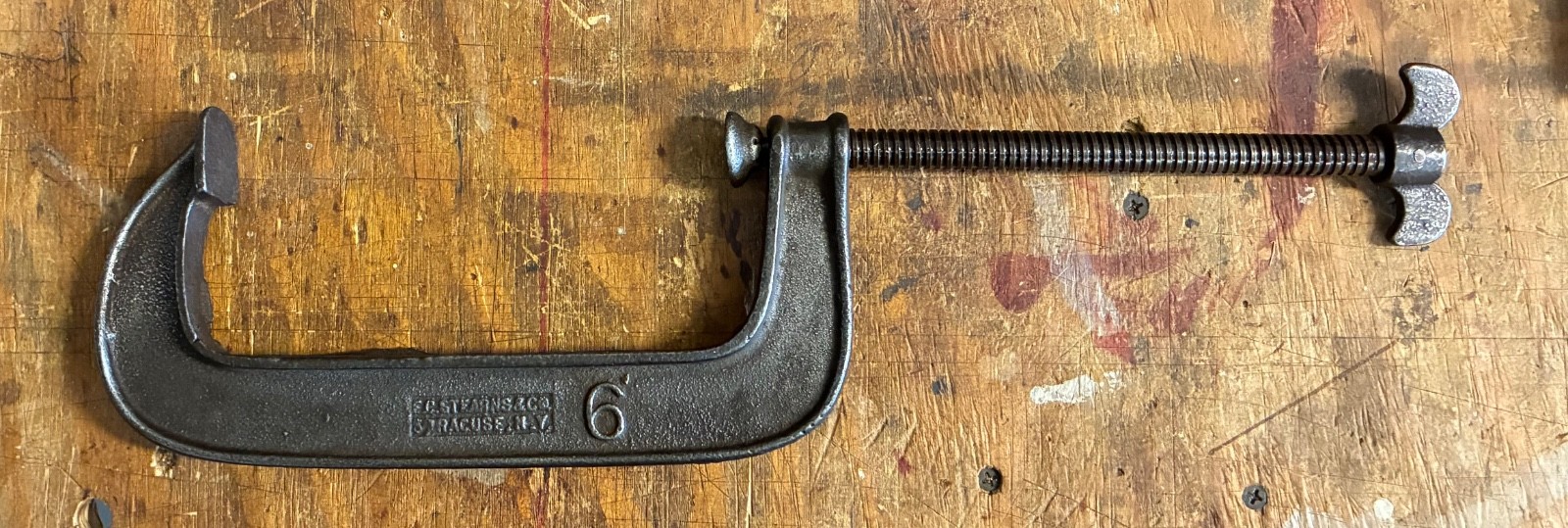 Vintage E.C. Stearns & Co No. 6 C-Clamp Syracuse NY USA