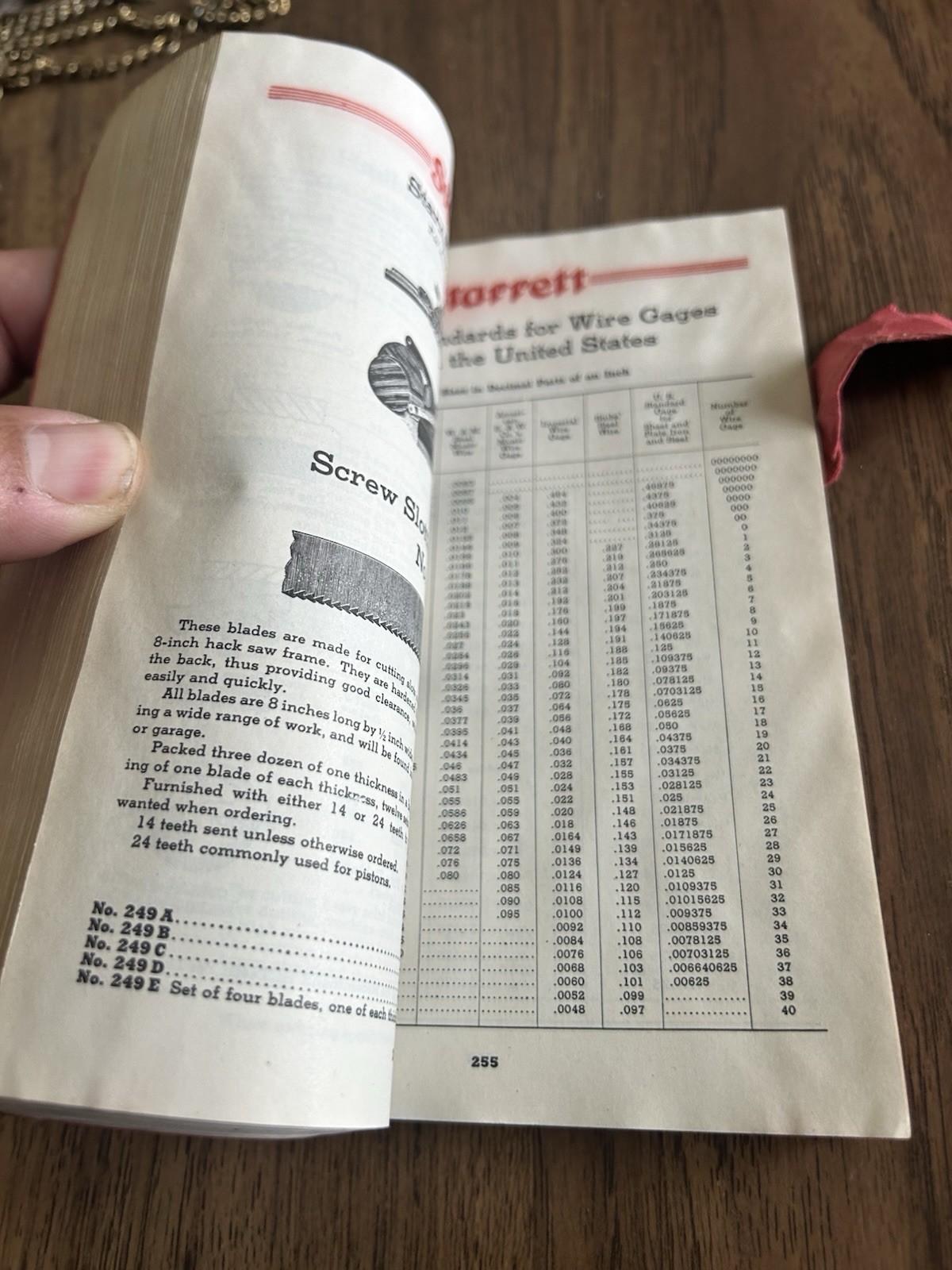 1938 Starrett Mechanical Tools Saws Booklet Catalog #26 -Borneman & Sons Elkhart