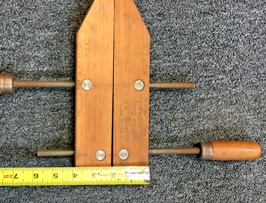 JORGENSEN Adjustable 10″ Wood Clamp Wooden Vice Carpenter Tool, VINTAGE