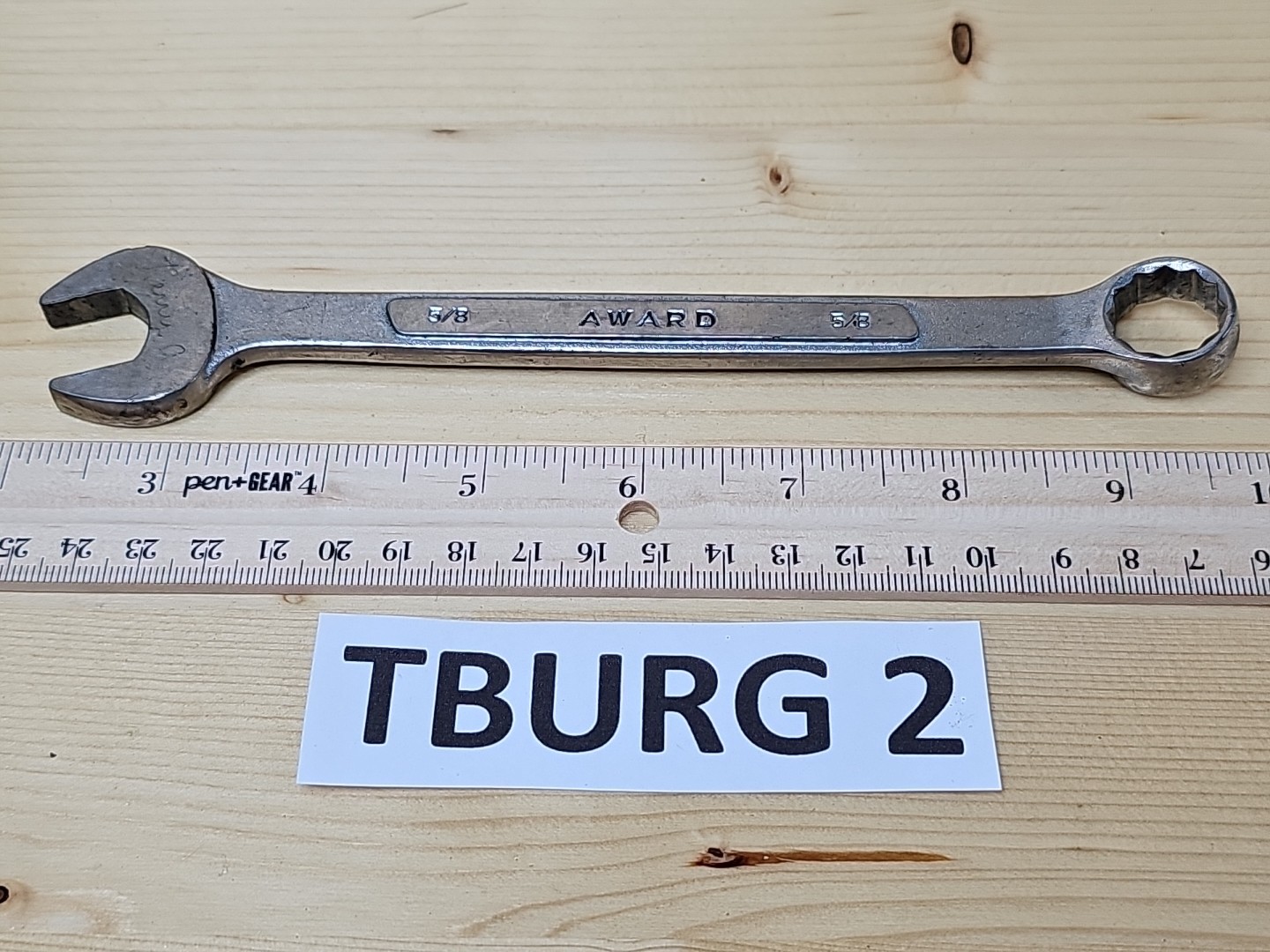 Vintage Award KTC Chrome Vanadium 5/8″ Combination Wrench Japan 7.75″ Long