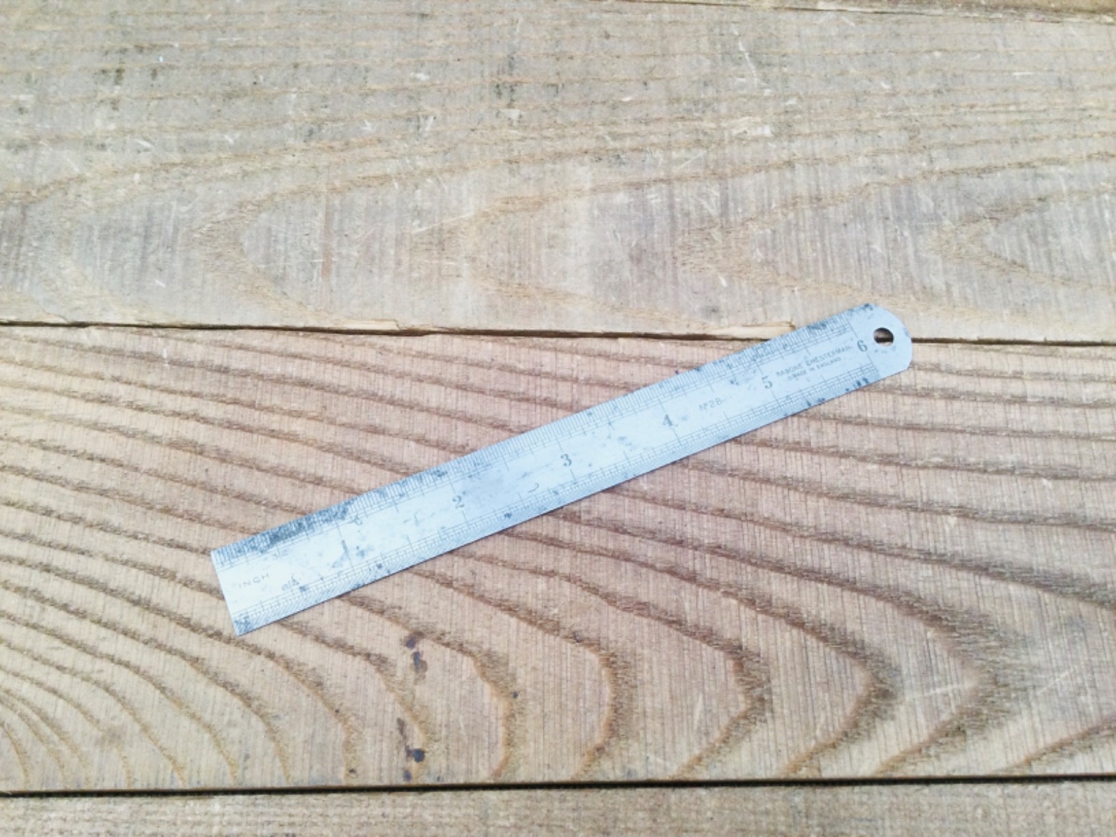 Vintage Rabone Chesterman No.28 Engineers 6” Imperial Precision Steel Rule
