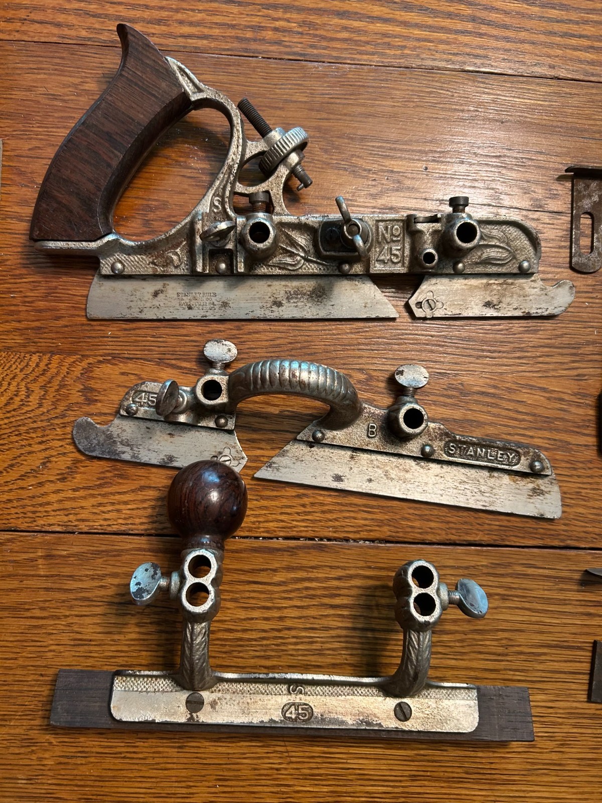 Stanley No. 45 Combination Plane, complete w/ Cutters & original box