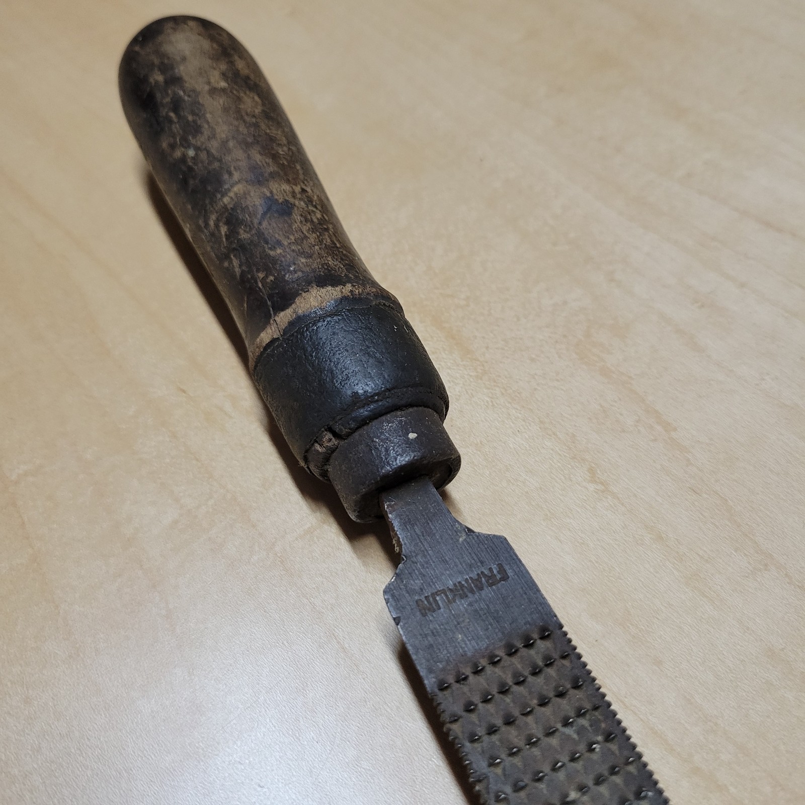 Vintage Franklin Wood Metal File with wooden handle