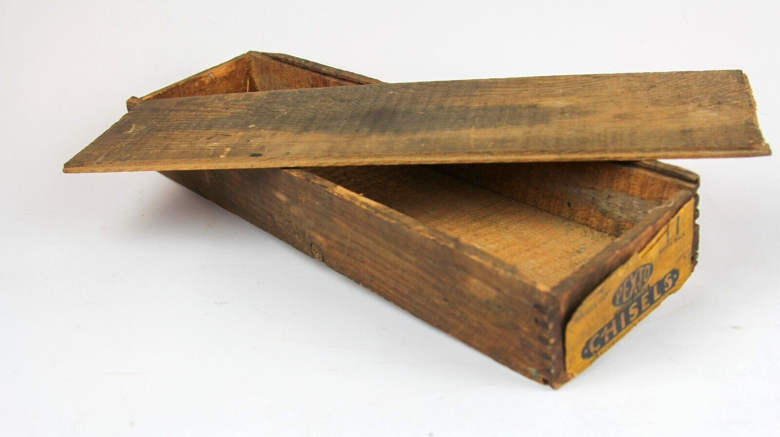 Vintage Pexto Peck Stow & Wilcox Wooden Socket Firmer Chisel Box Empty