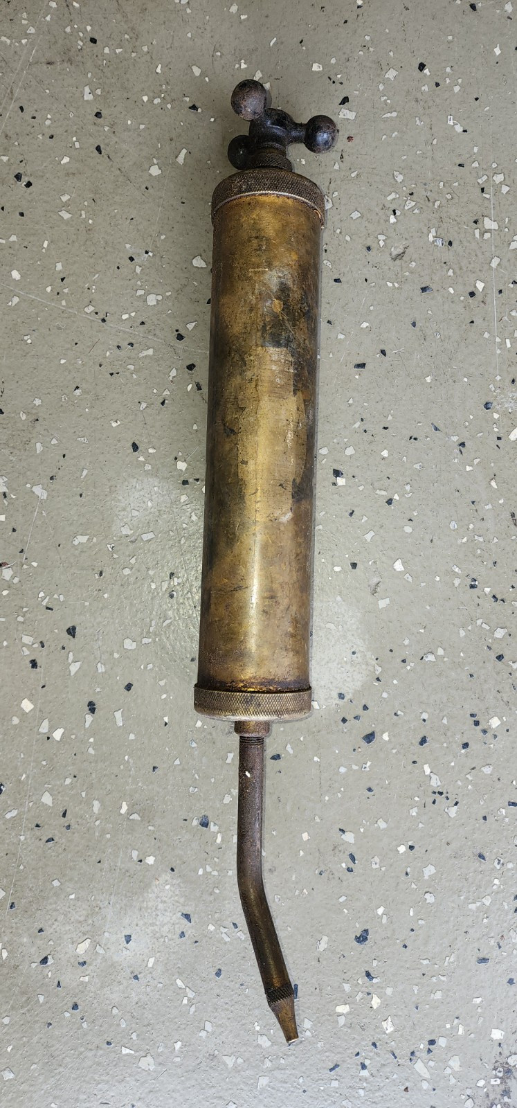 Antique Jumbo Brass Grease Gun – E. Edelmann & Co., Chicago IL USA Steampunk