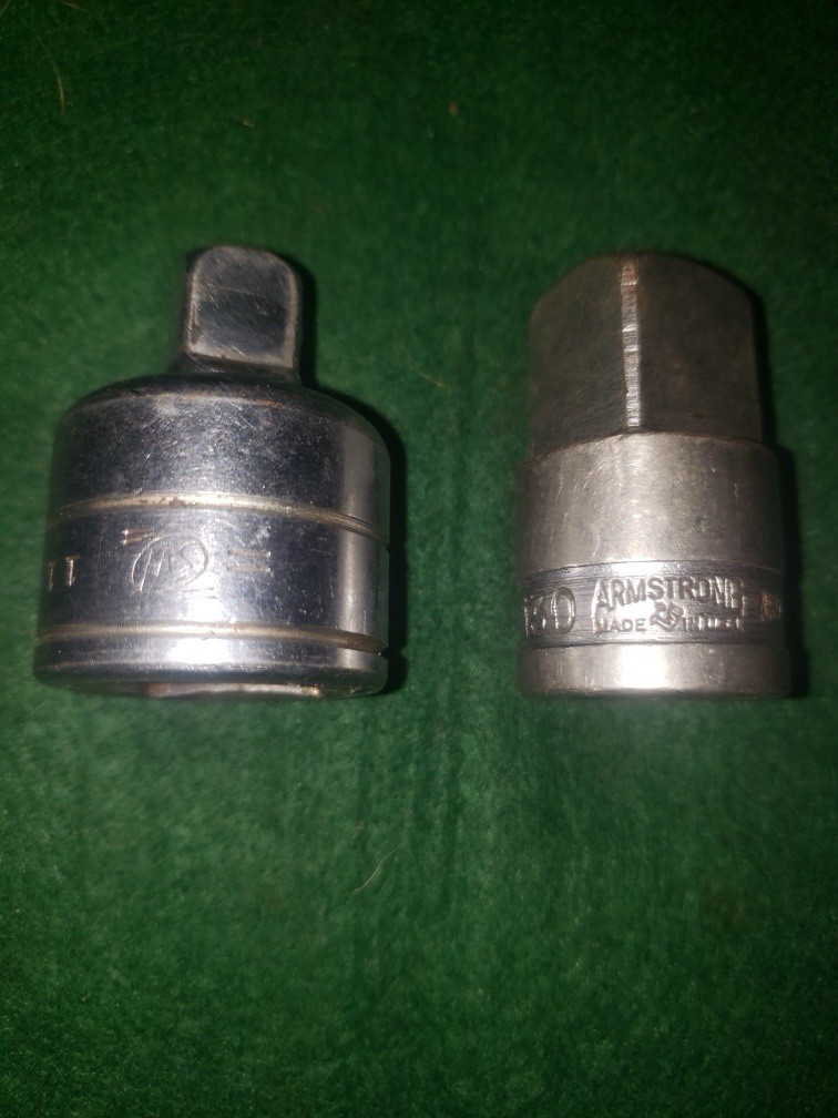 Vintage Heavy Duty Drive Adapter Pair Armstrong SH-130 & Stevens Walden 1108 USA