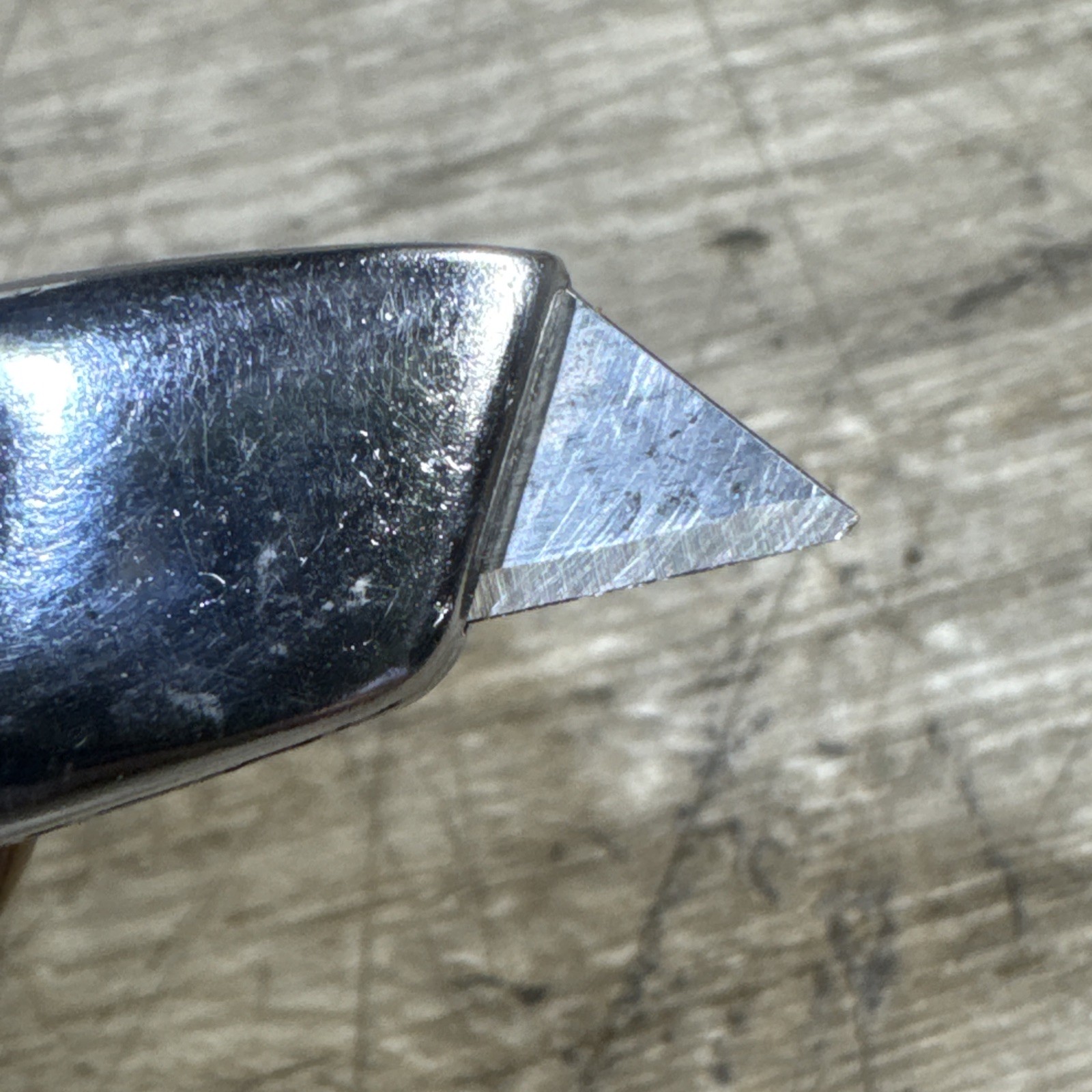 Vtg Evans Precision Mini Pocket Utility Knife Box Cutter Key Chain Promo USA 3″