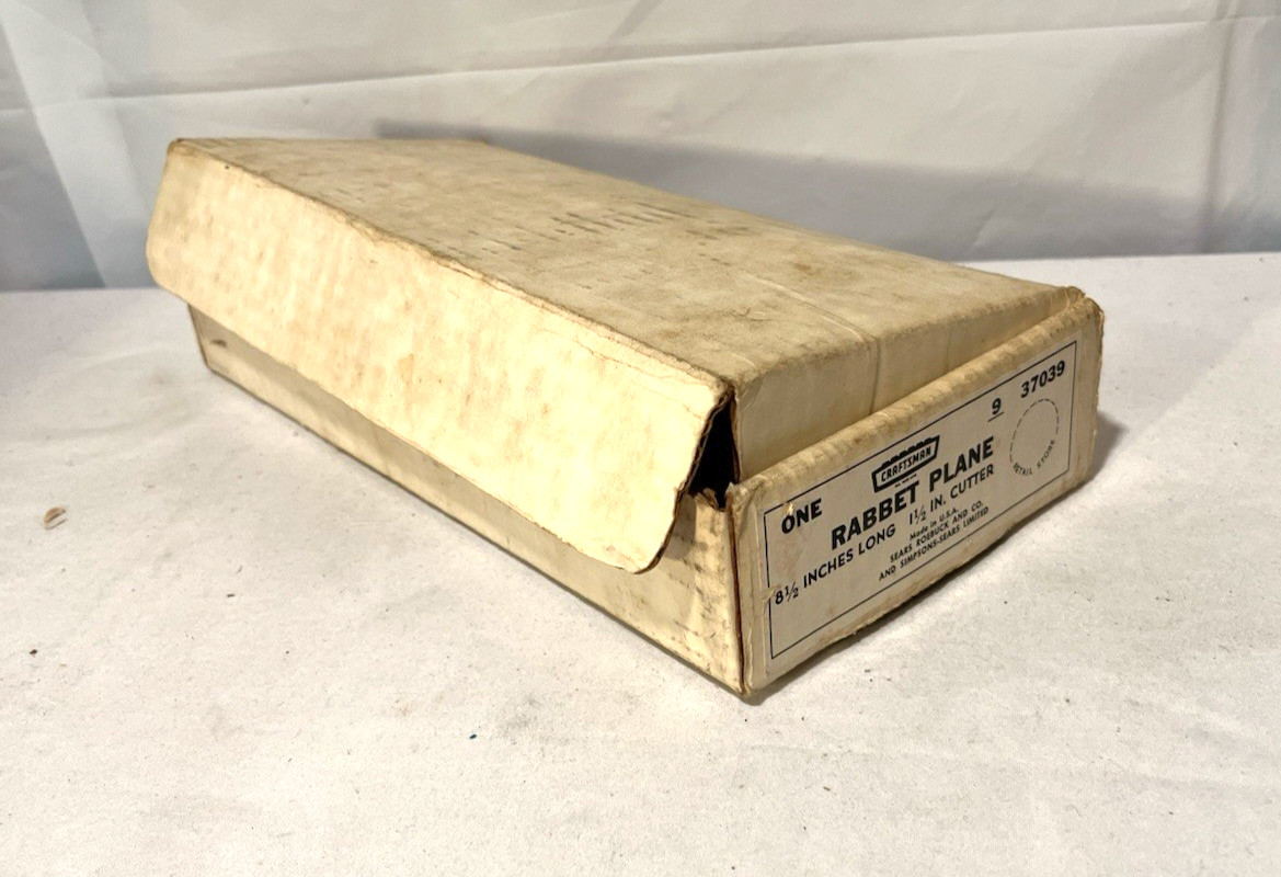 CRAFTSMAN TOOLS RABBET PLANE In Box 107 37039 Barely used USA