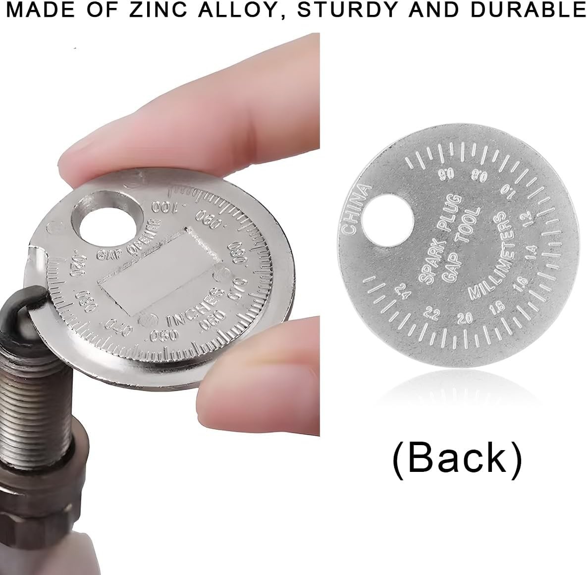 Durable Zinc Alloy Gap Measuring Tool for Spark Plugs – Compact and Accurate