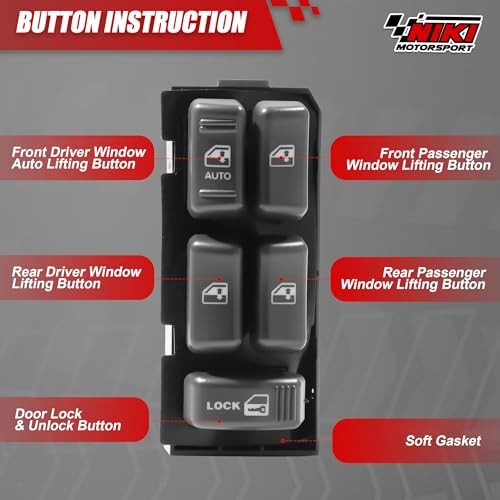 Window Switch Driver Side,Nikimotorsport Power Window Switch Chevy-15151360