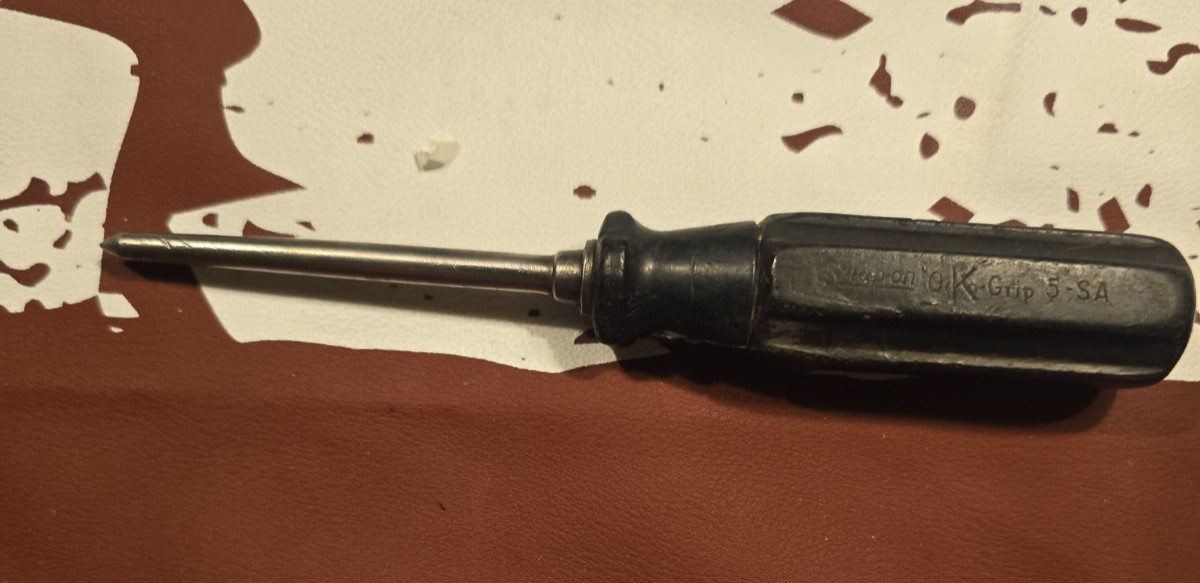 Snap-on Tools Octo-Grip 5-SA Scratch Awl Black Hard Handle USA vintage damaged