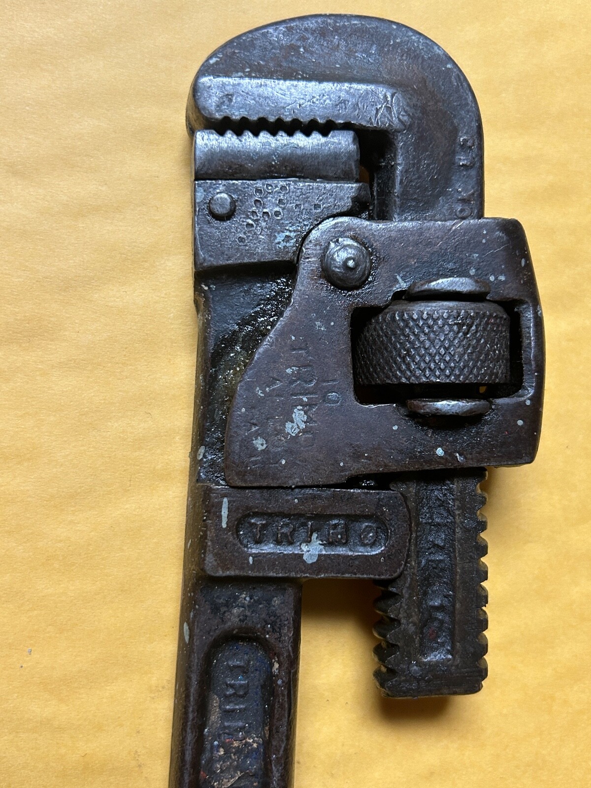 Vintage 10″ Trimo Pipe Monkey Wrench Roxbury Mass USA