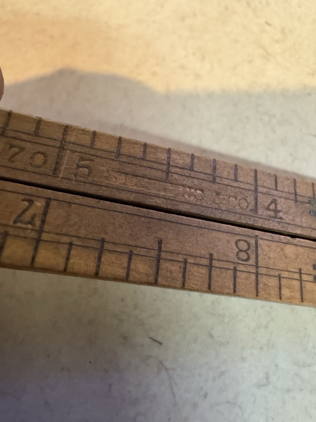 Rare HTF Vintage Stephens & Co. No. 70 Wood Folding Ruler 12”