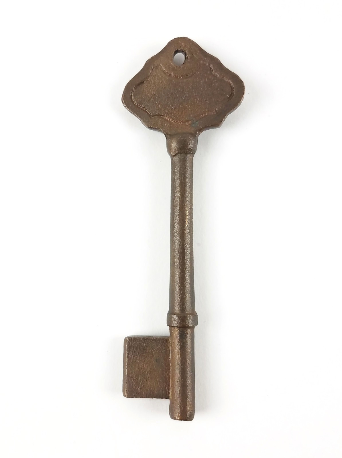 Vtg UNCUT 4 1/2″ Bronze Skeleton Bit Key Blank Large Old Antique Ship Style Key