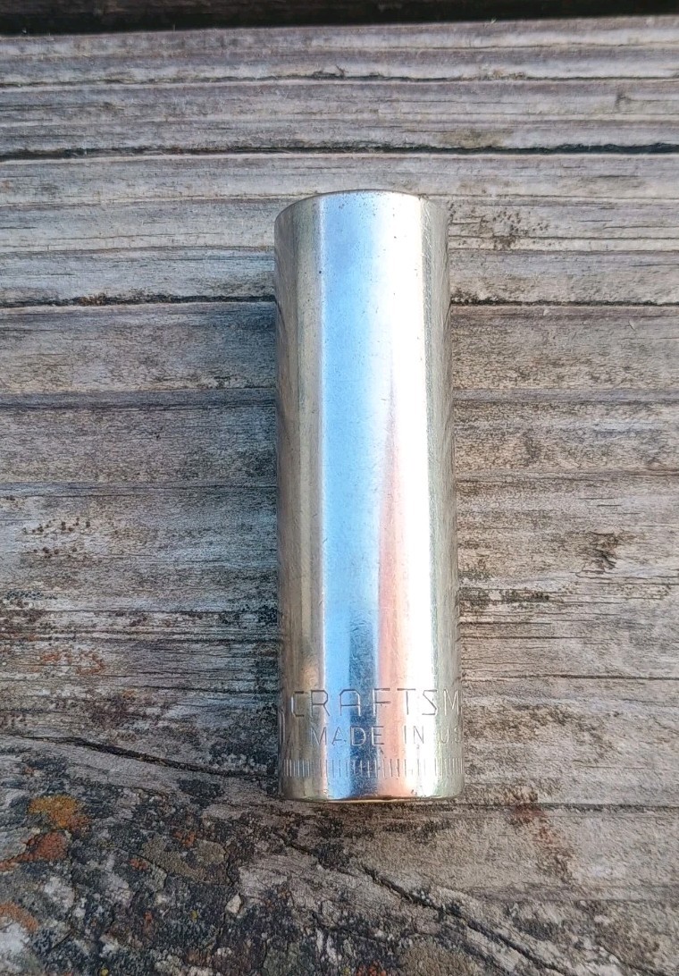 Vintage Craftsman 14mm 6 Point Deep Socket 3/8″ Drive Inverted G 44431 USA
