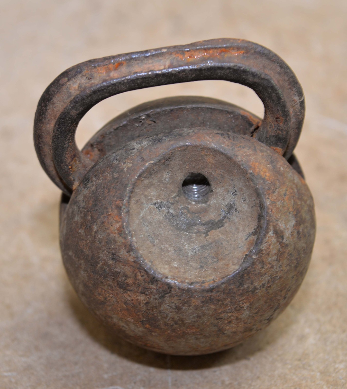 Rare antique 5 lb kettlebell sailsmans sample weight collectible early tool
