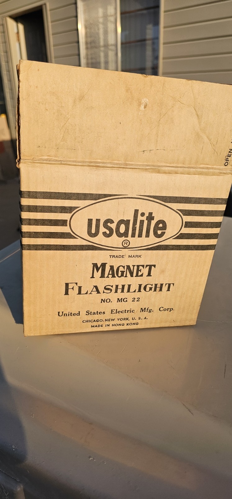 (5) Vintage NOS USALITE Magnet Flashlight No. MG 22 case with box 5 units