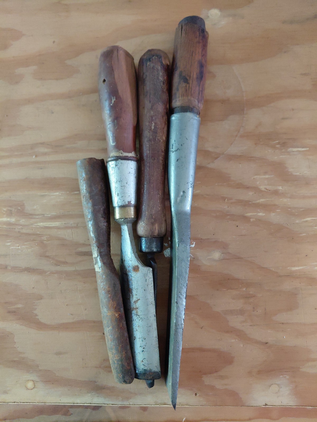 New Bould Cast Steel Misc Vintage Hand Chisels Lot Of 4 Chisel Set