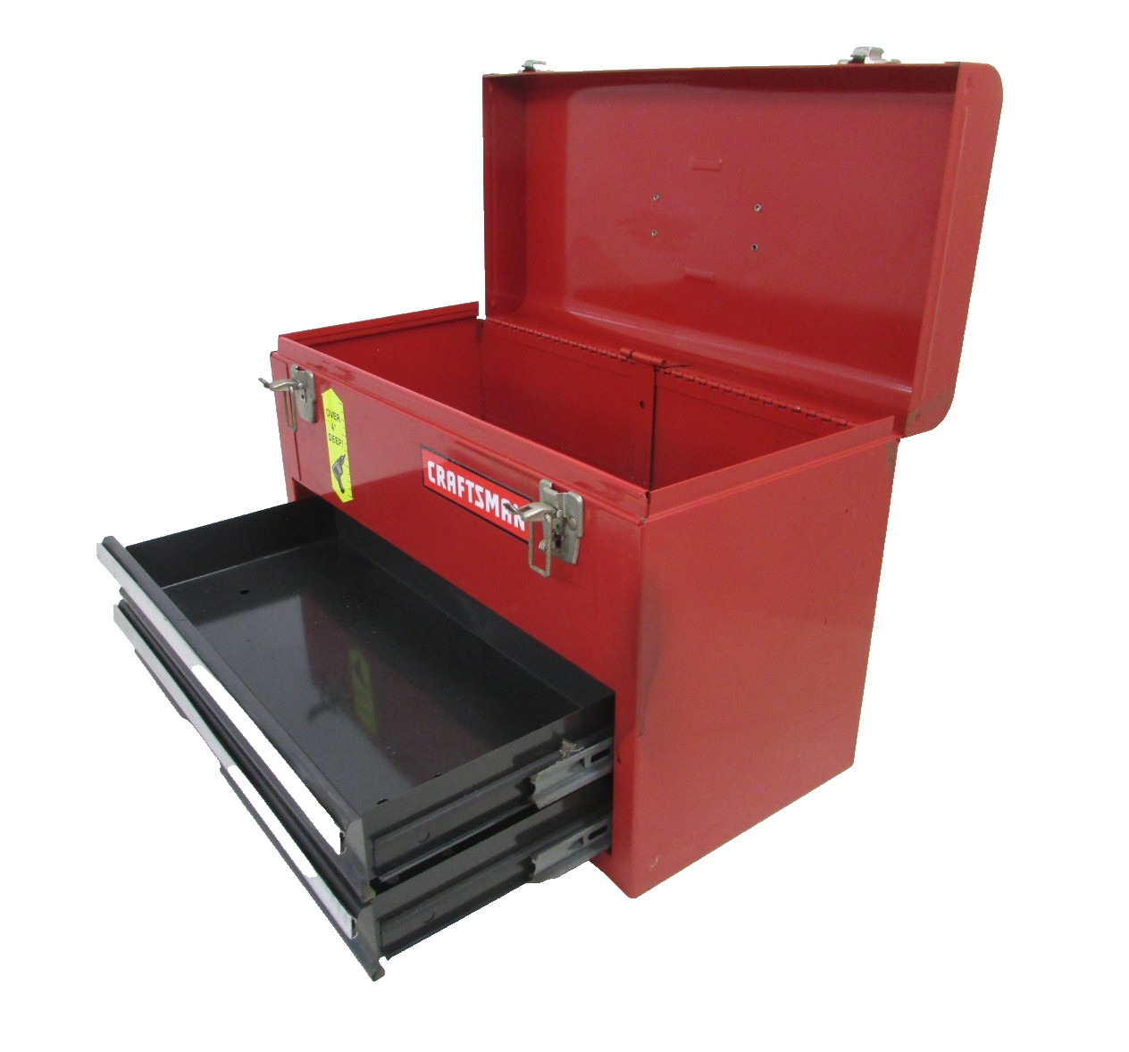 CRAFTSMAN 18-1/2″ PORTABLE STEEL TOOL BOX w/ 2- STEEL DRAWERS, 706.653311