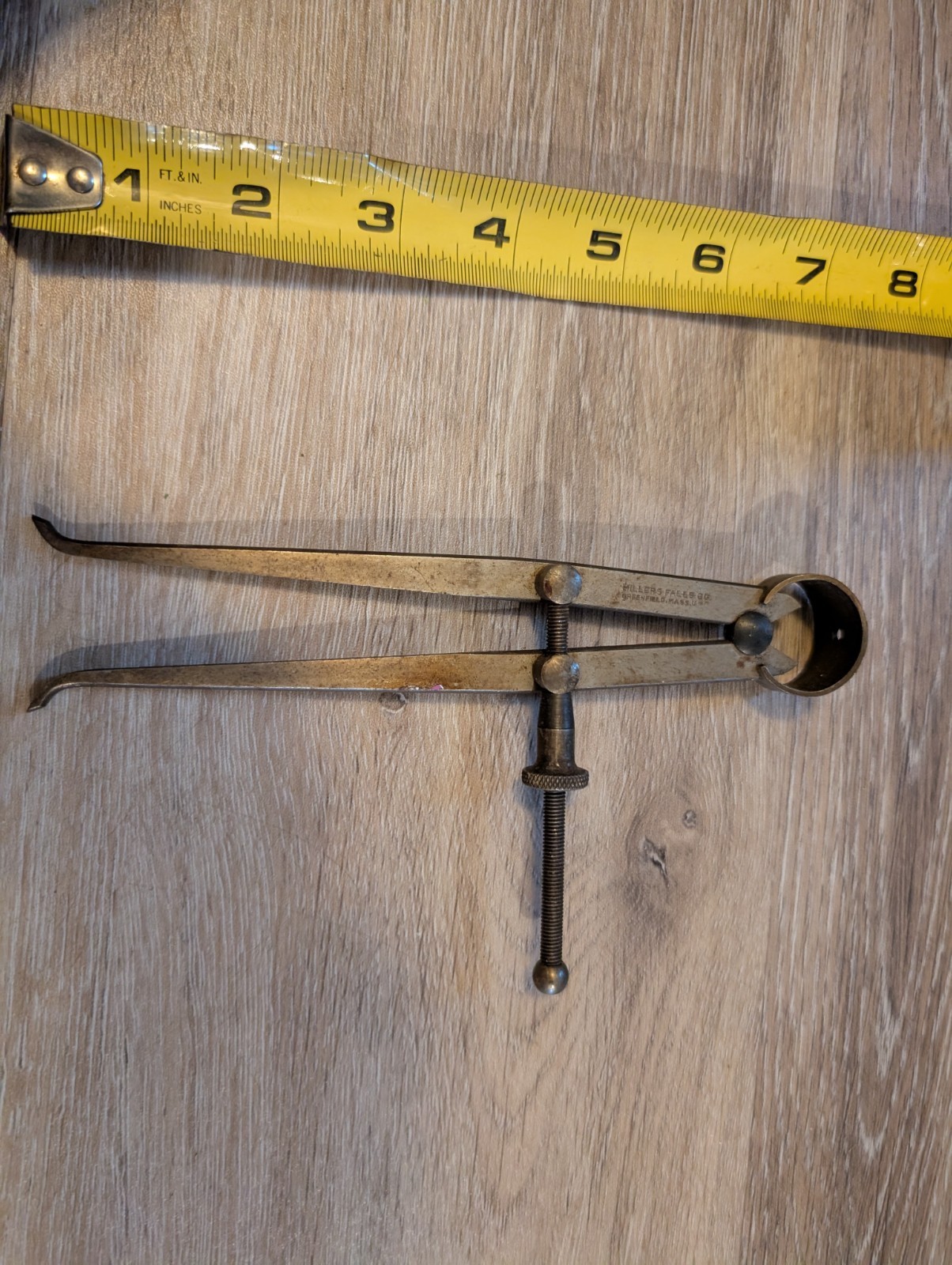 Millers Falls inside caliper measuring tool machinist 8 inch