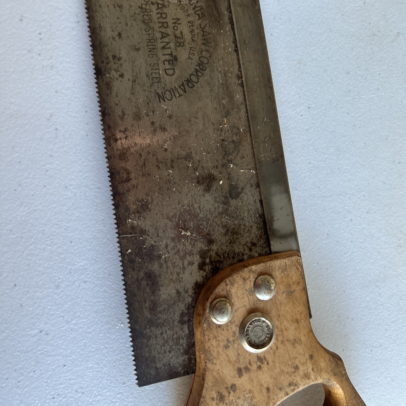 Pennsylvania Saw Corporation No. 78 Tempered Spring Steel Excellent USA-made