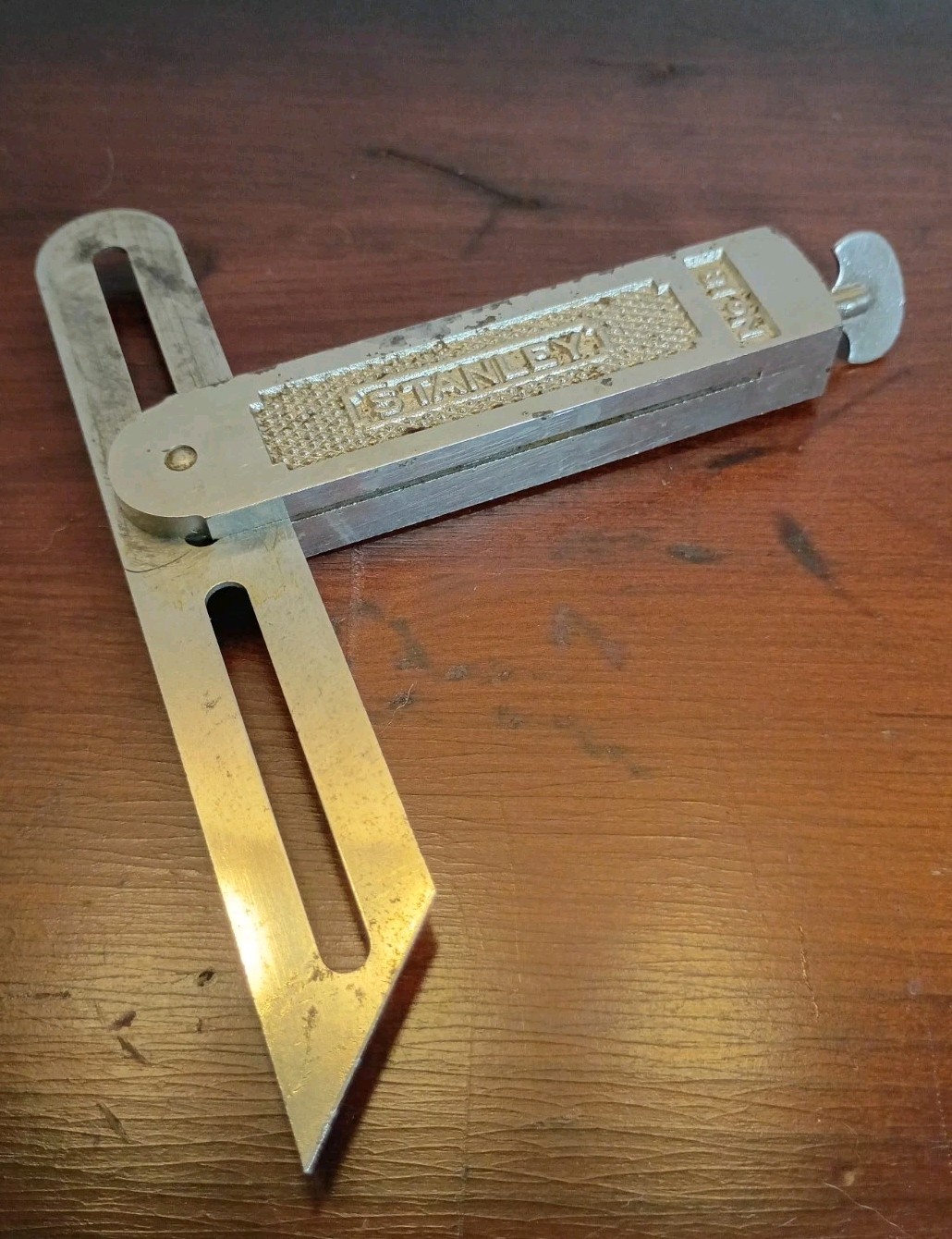 Vintage Stanley No 18-6″ Sliding T-Bevel Square Angle Gauge Made in USA Tool.