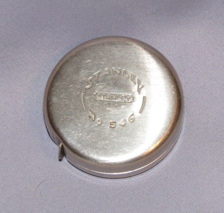 Vintage STANLEY RULE NO 546 Tape Measure 72″ Push Pull USA NICE