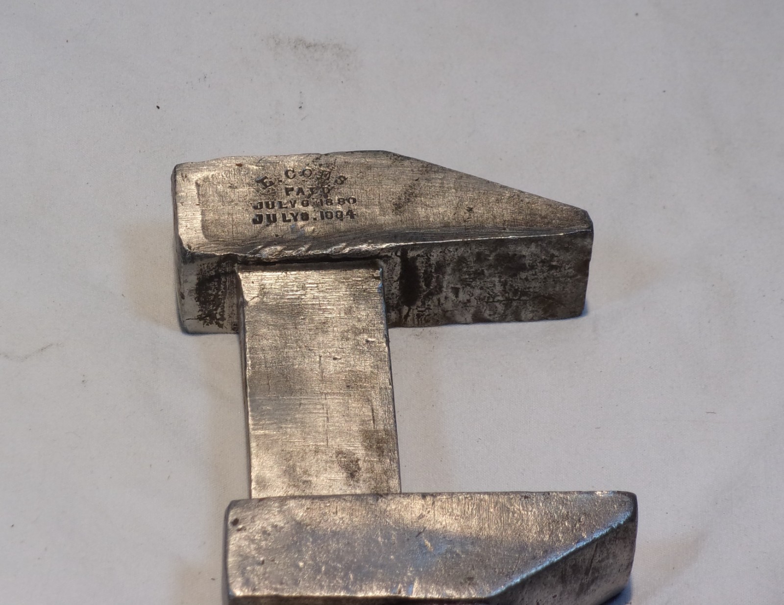 VINTAGE COE’S 10 INCH MONKEY WRENCH WITH WOOD HANDLE-JULY 1894-FULLY ADJUSTABLE