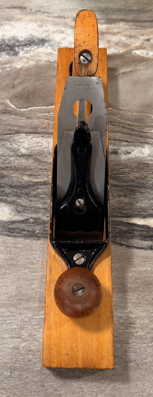 Antique Pine Knot 15” Jack Plane Great Condition Wood & Steel 90+ Years Old