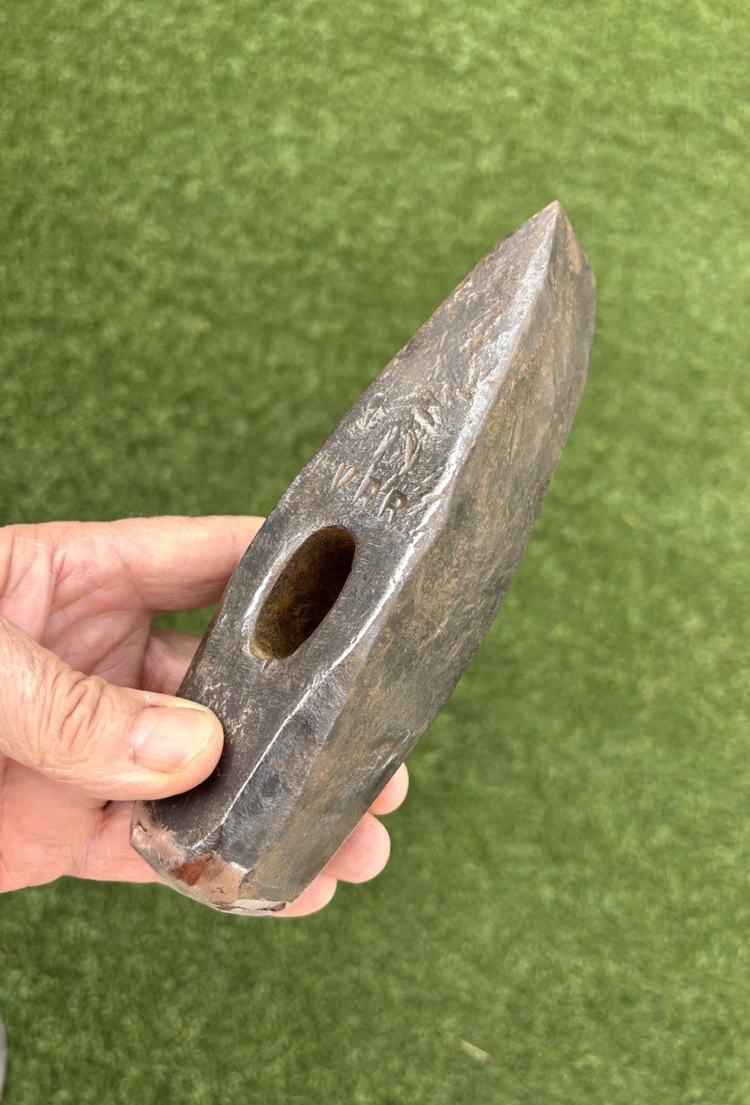 VINTAGE BLACKSMITH CHISEL Cold CUT Anvil Hammer LVRR Rail Road Hubbard