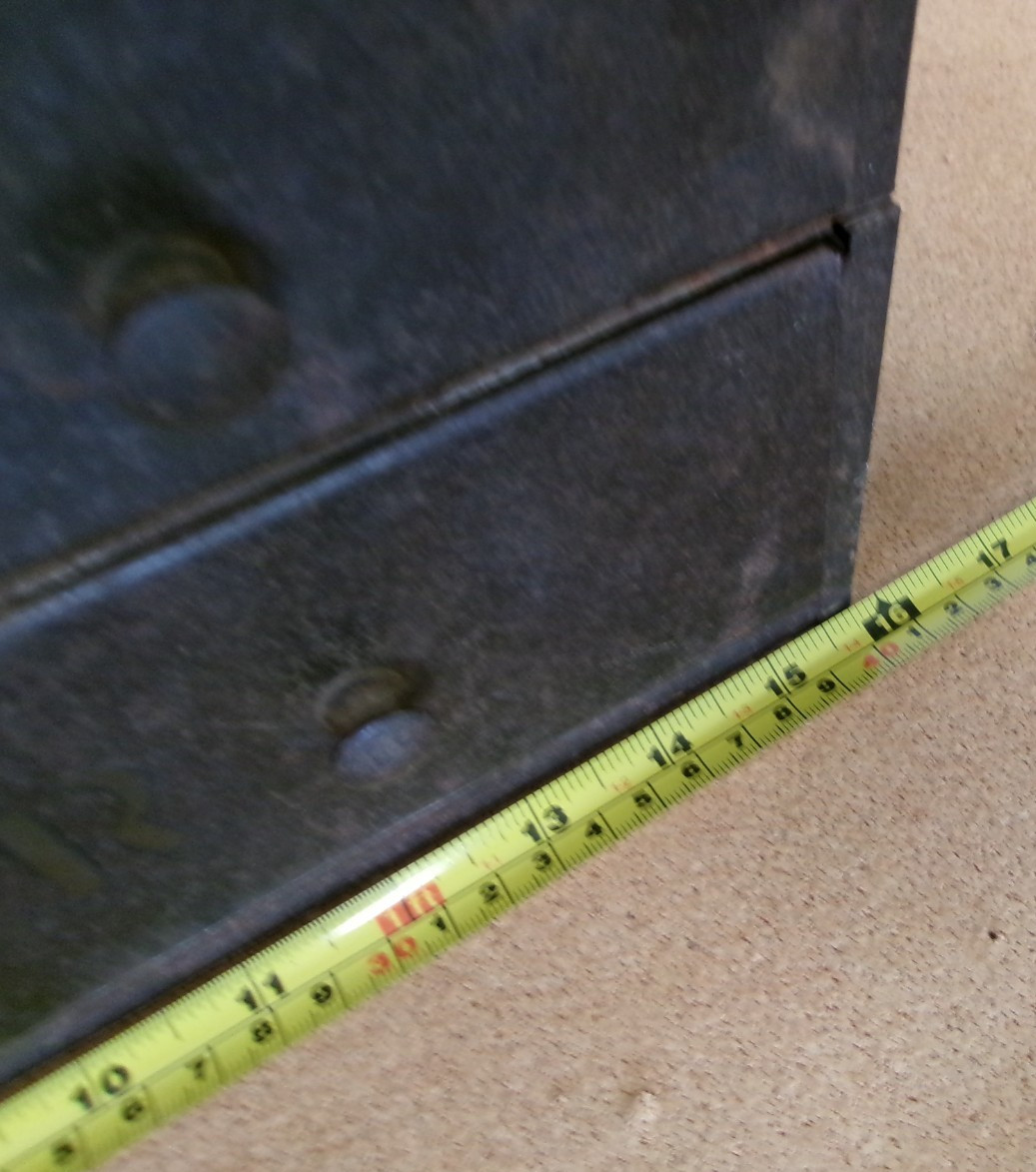 machinist mechanic box antique vintage carBUREter metal parts holder 16x12x9