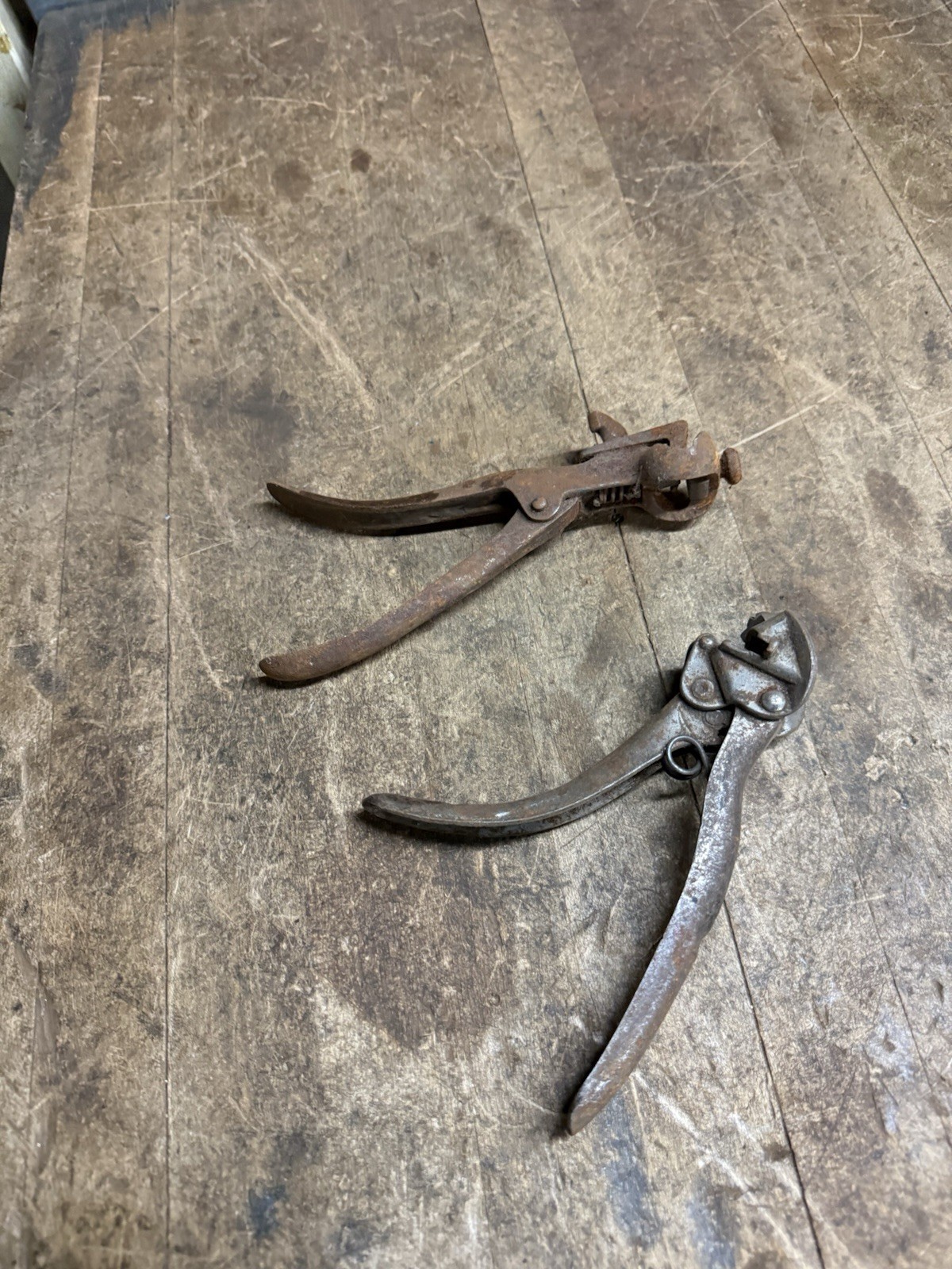 Two 2 Man Crosscut Hand Saw Set Blade Tooth Setter Tools Pistol Grip Style USA