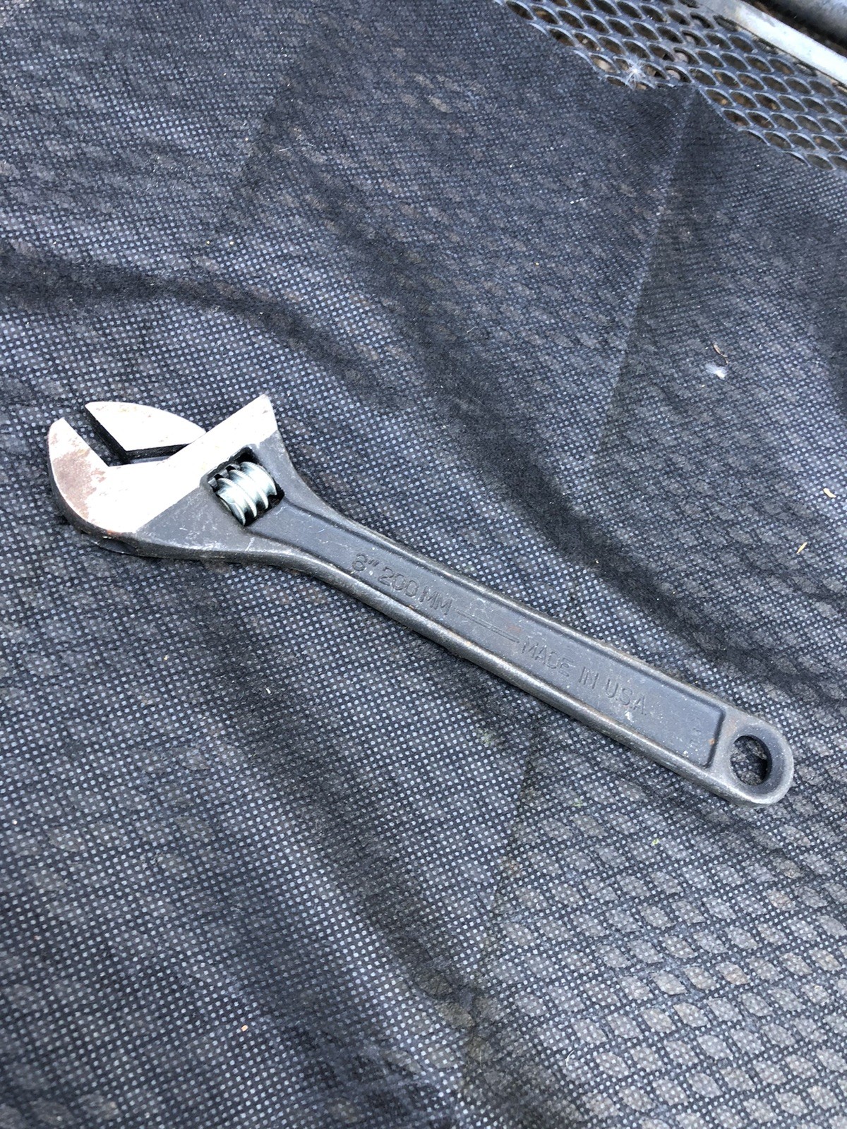 Vintage Armstrong 34-408 Adjustable Crescent Wrench Black Oxide Finish