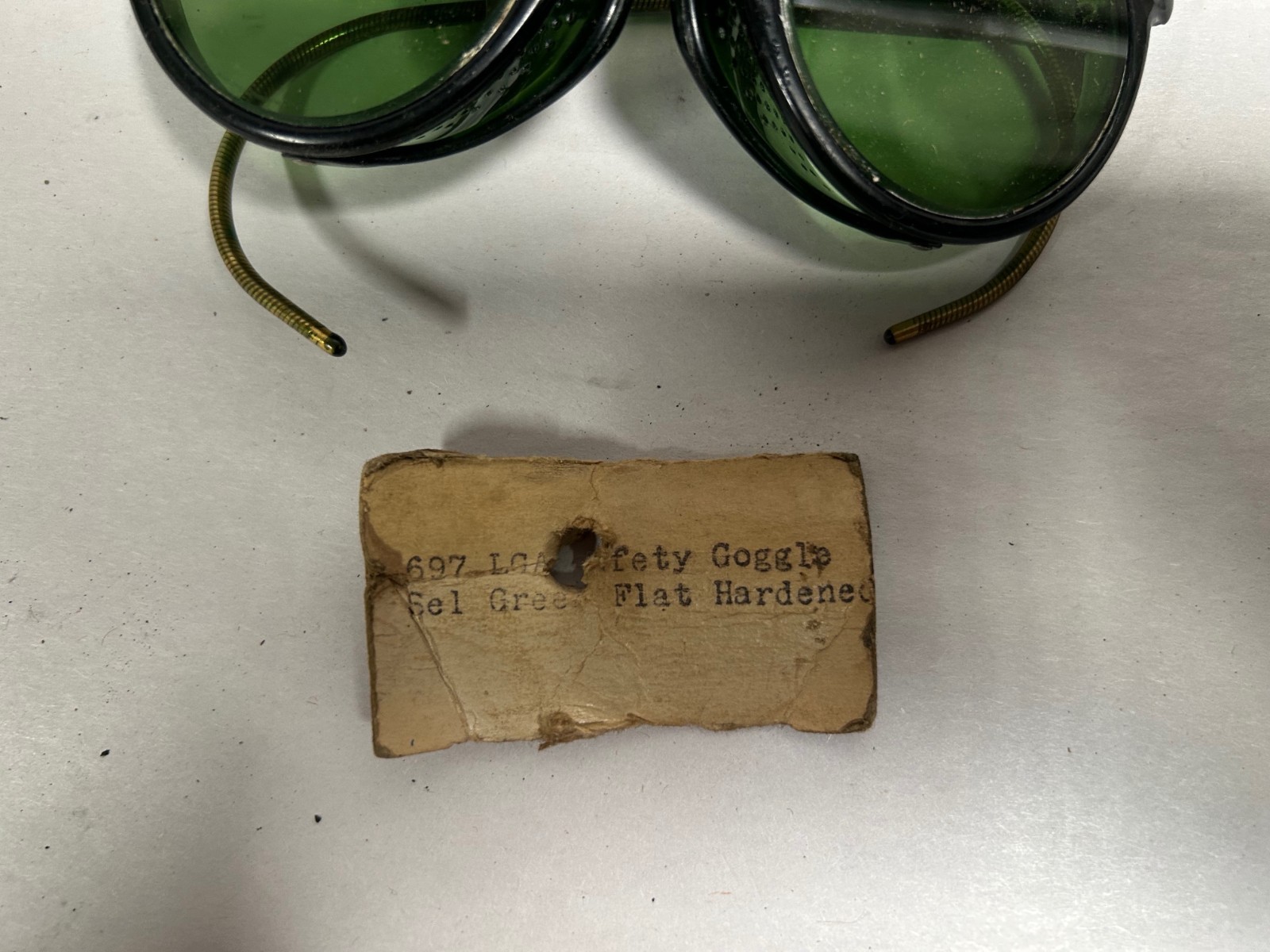 Vtg Steampunk Sellstrom Safety Glasses Tinted Lenses With Side Guards (A10)