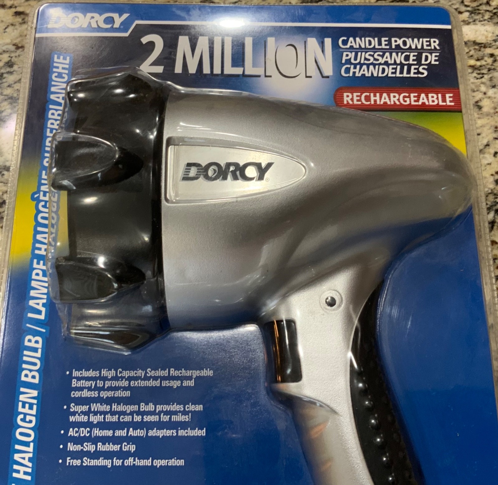 Dorcy Rechargeable Spotlight w/2 Million Candle Power Model: 41-1086 Brand New