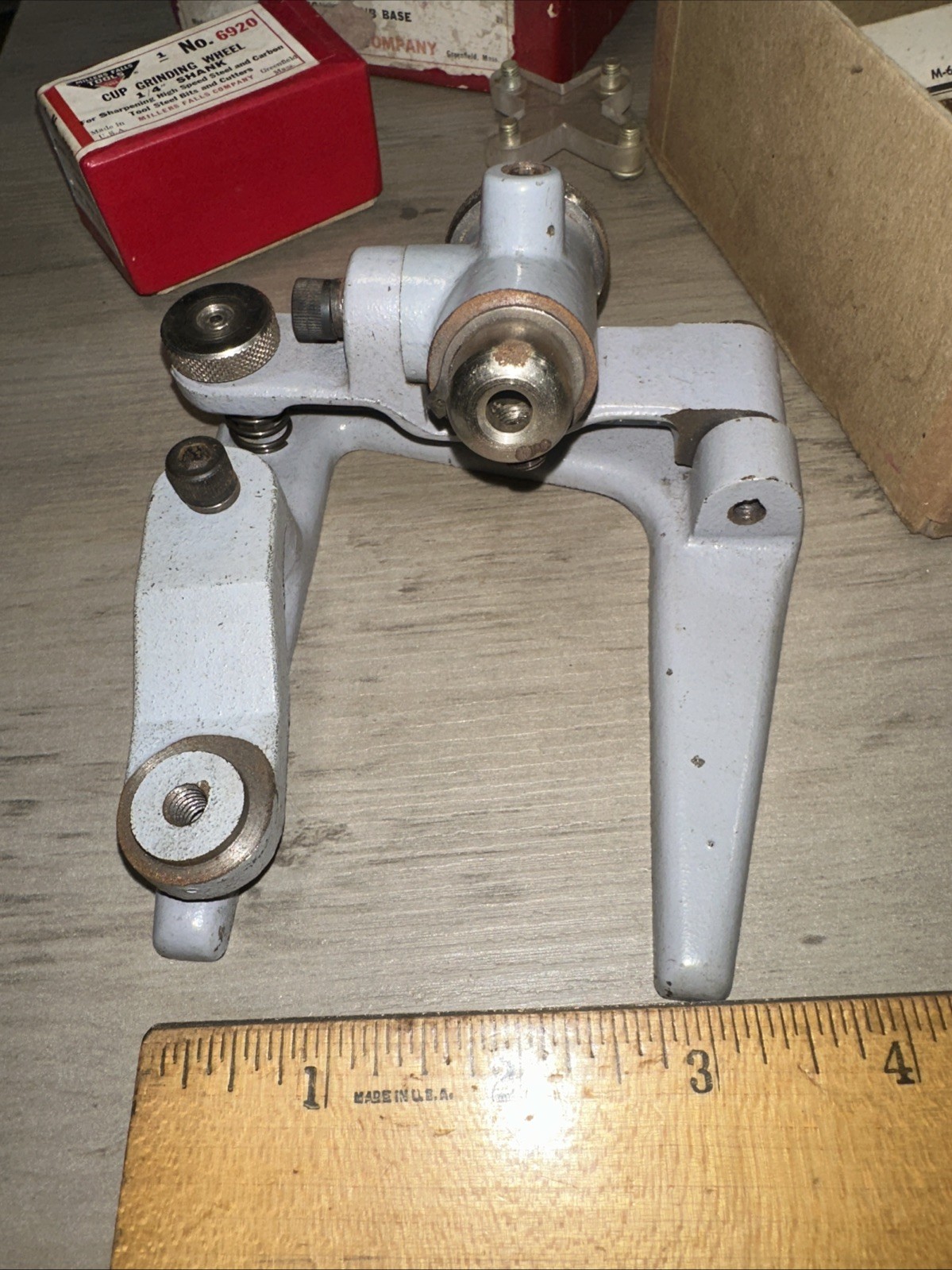 Vintage Millers Falls Router Bit Sharpening Fixture 6812 With The Original Box!￼