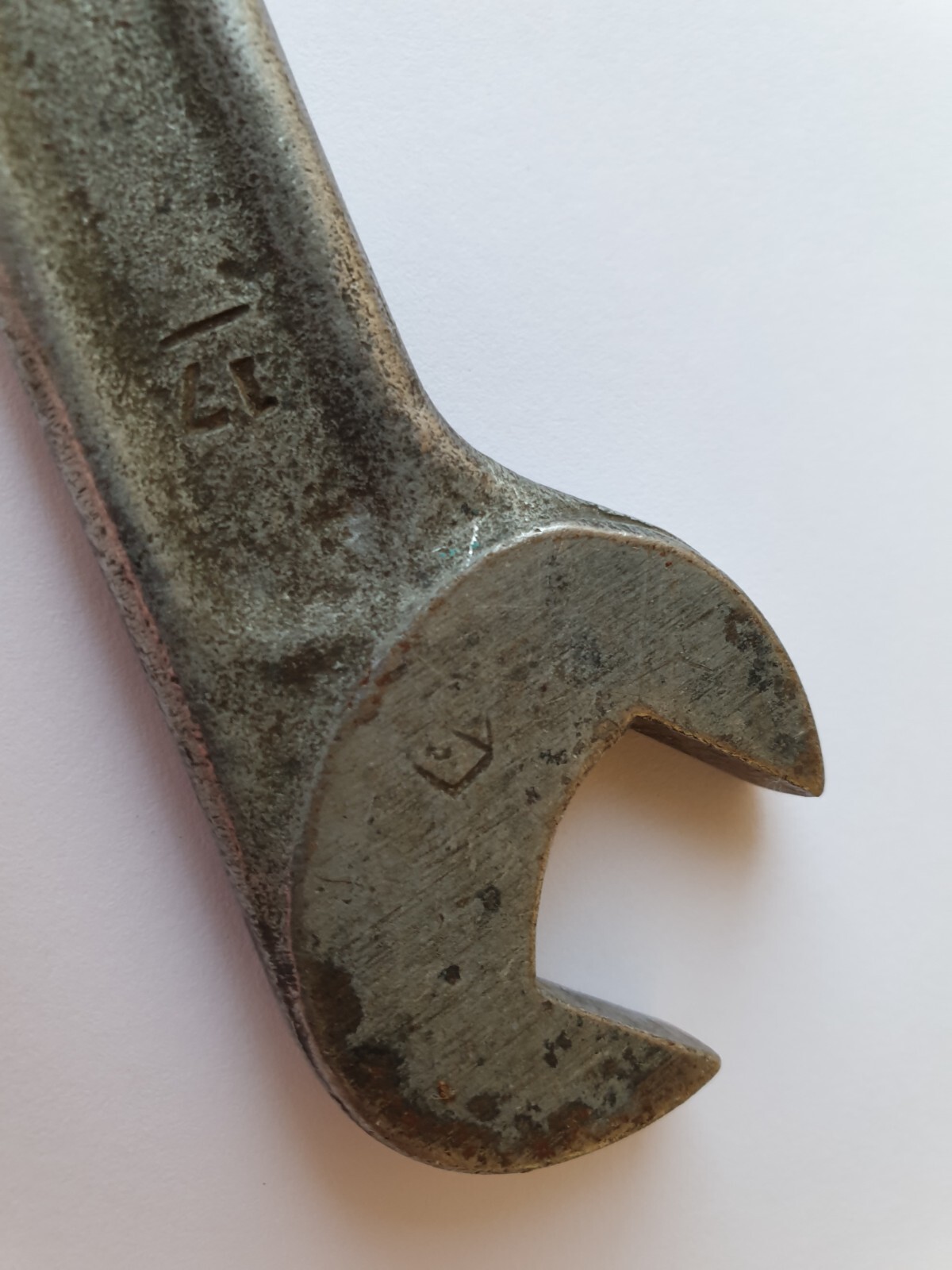 SOVIET BLUE VINTAGE WRENCH MADE IN USSR – 17mm x 19mm – OPEN ENDED SPANNER