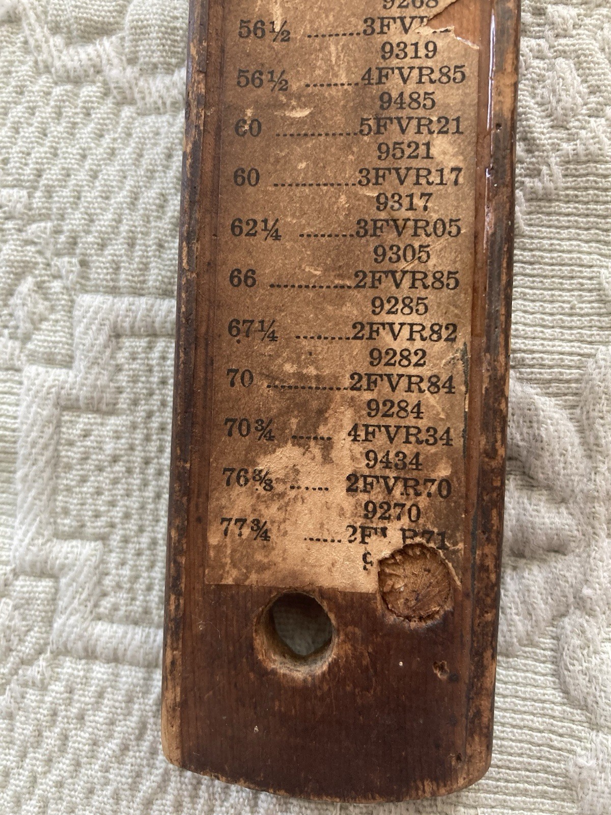 Antique/Vintage GATES Belt Length Finder
