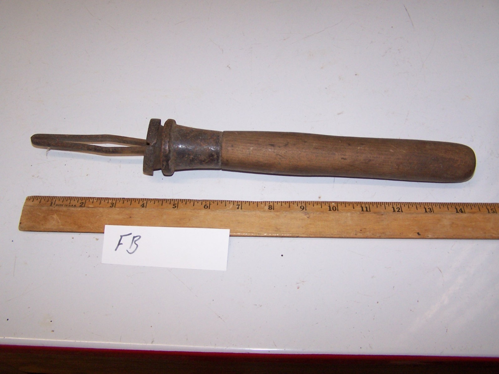 Antique Vintage SAW HANDLE – 2 Man Crosscut Hand Saw Parts – Lot FB