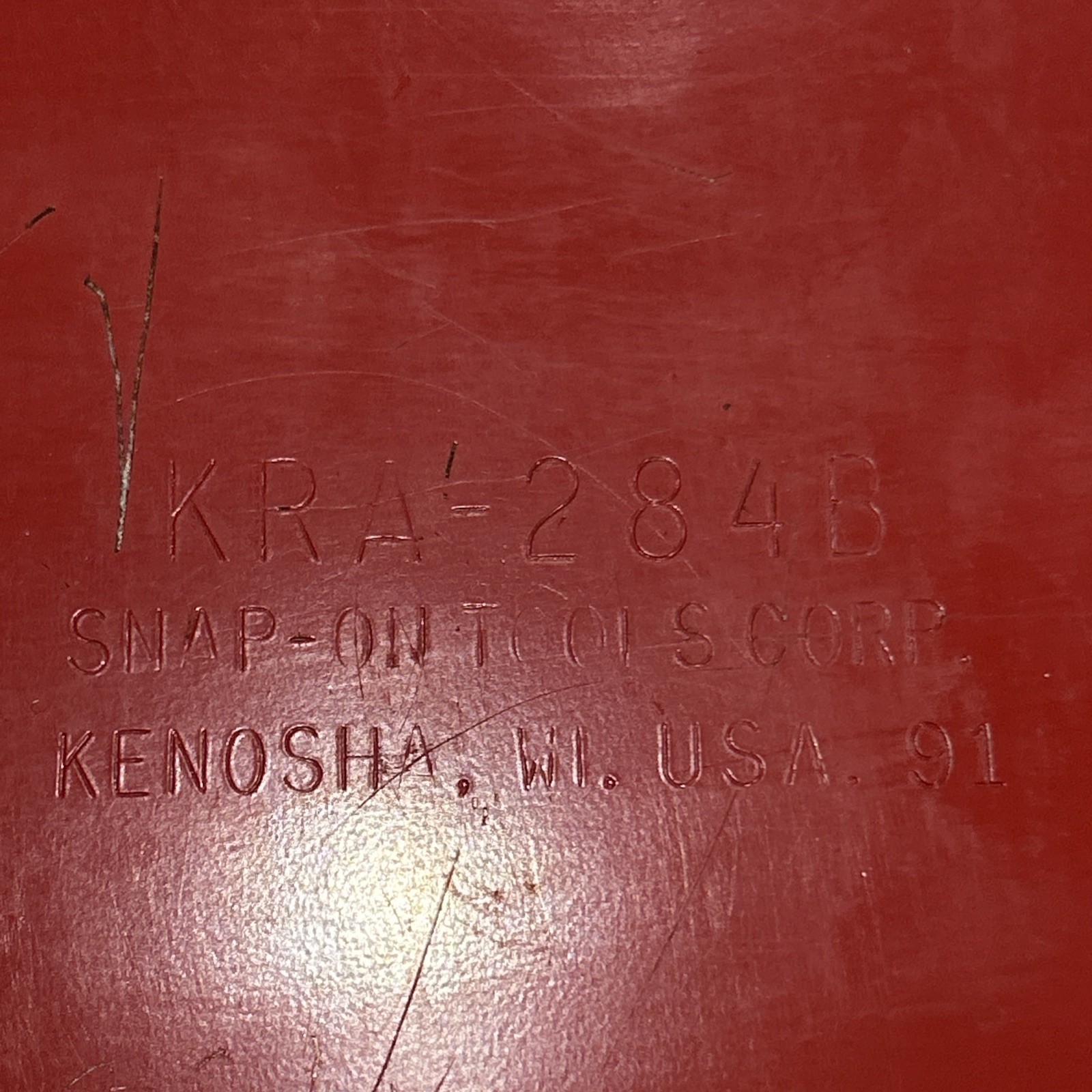 Snap On Tools USA KRA-284B Red Metal Tool Case Box with Plastic Insert Kenosha