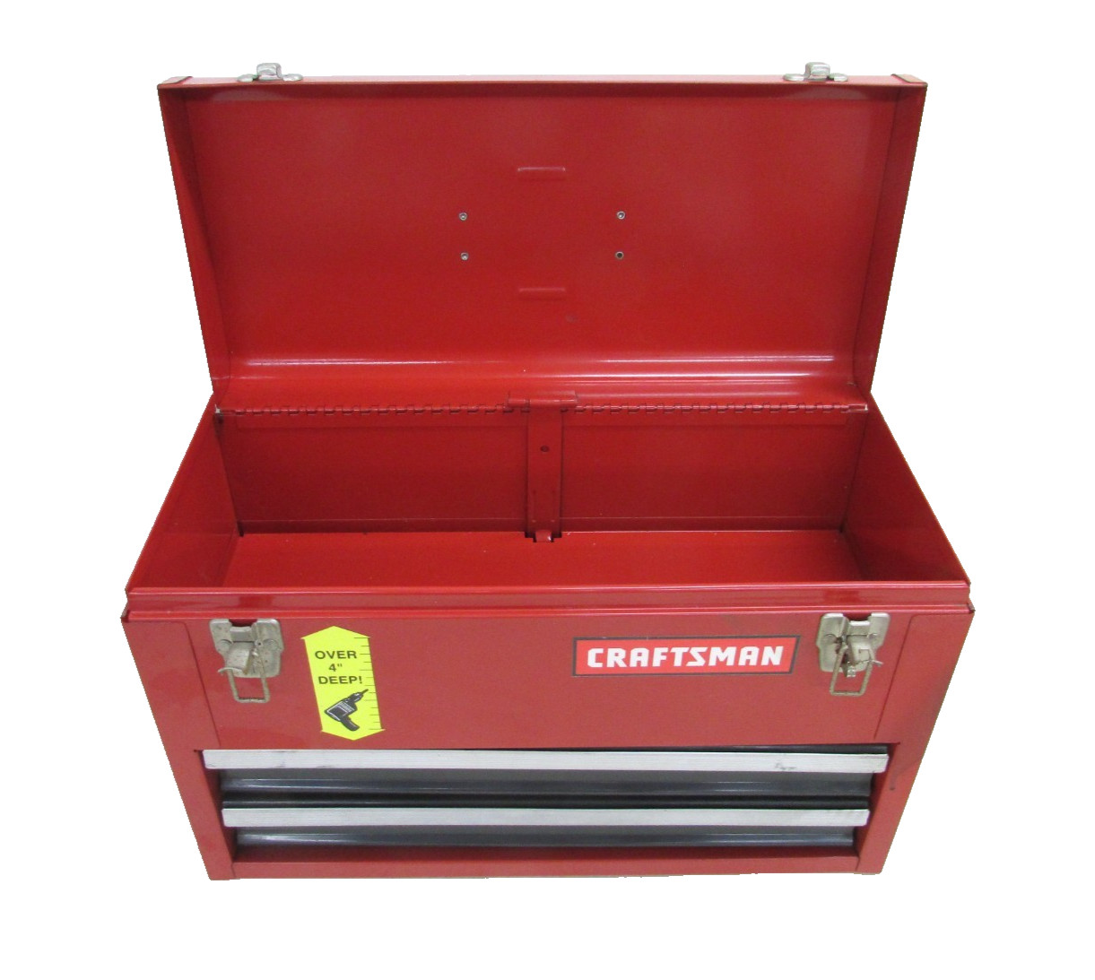 CRAFTSMAN 18-1/2″ PORTABLE STEEL TOOL BOX w/ 2- STEEL DRAWERS, 706.653311