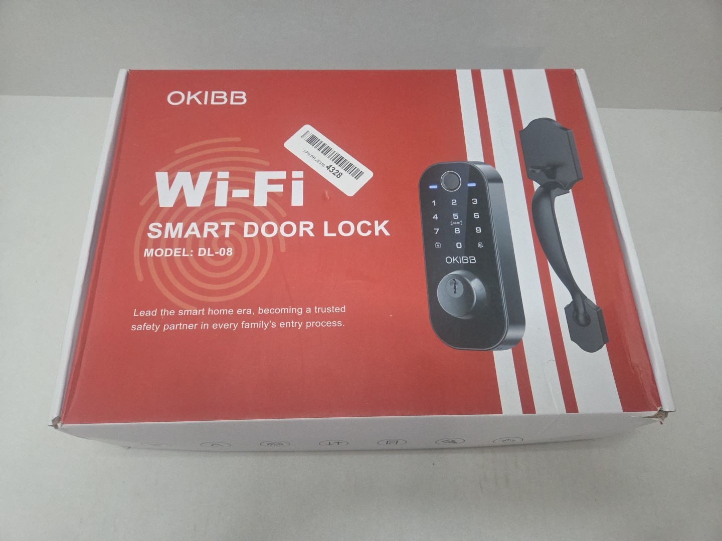 OKIBB Smart Front Door Lock Set, WiFi, Keyless Entry Deadbolt, App, keypad, RFID