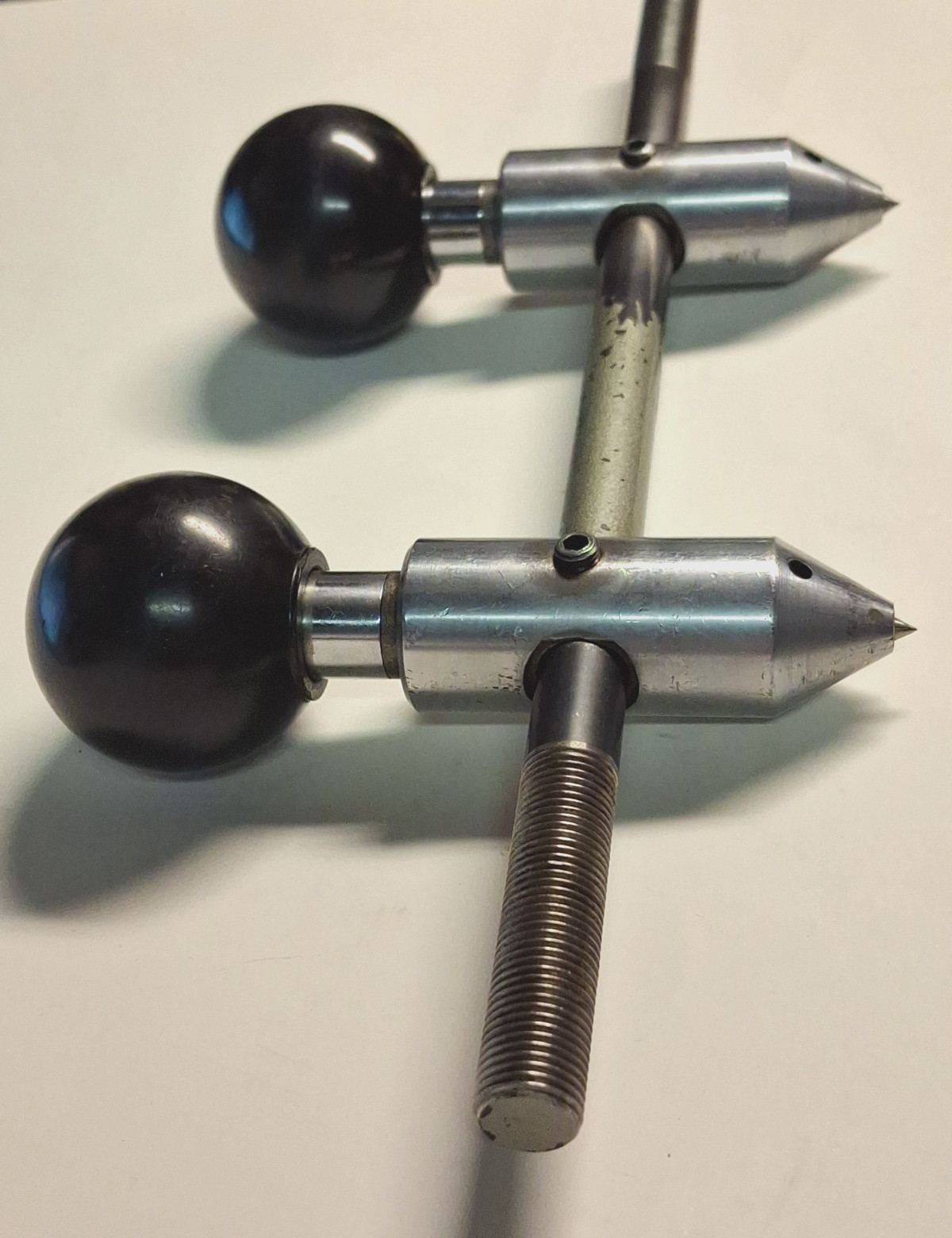 Vintage Machinist Tool Steel Trammel Points Beam Compass, Drafting Woodworking